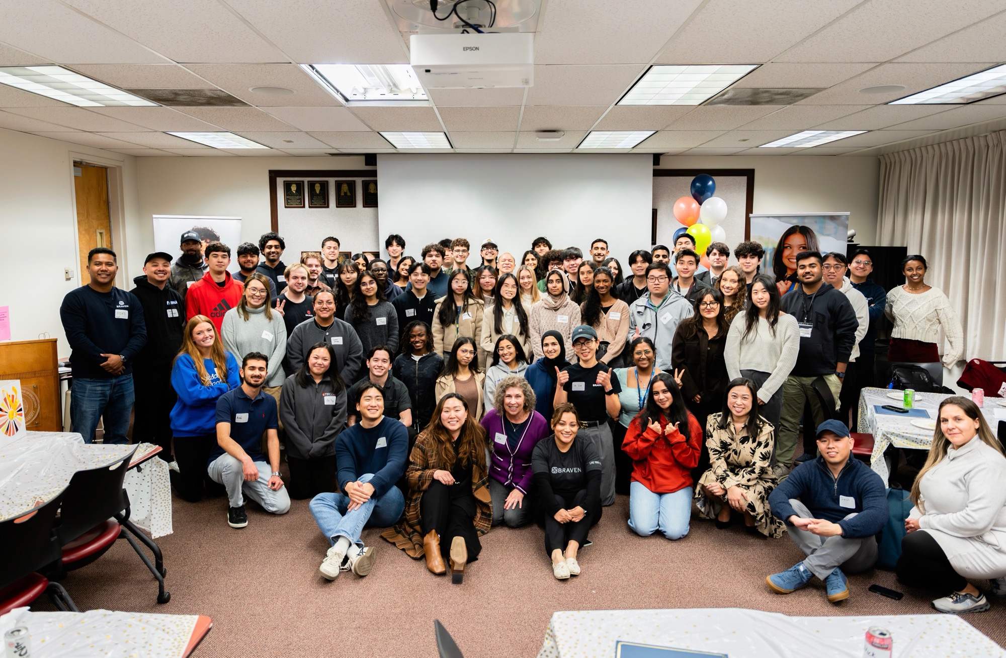 unvs101 students at braven event