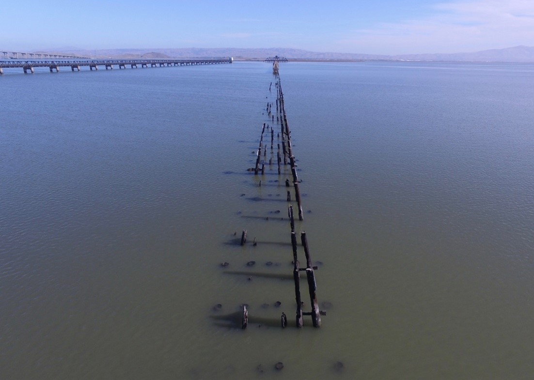 Western Portion of the Dumbarton Bridge showing the burned-down portion Western Portion of the Dumbarton Bridge showing the burned-down portion